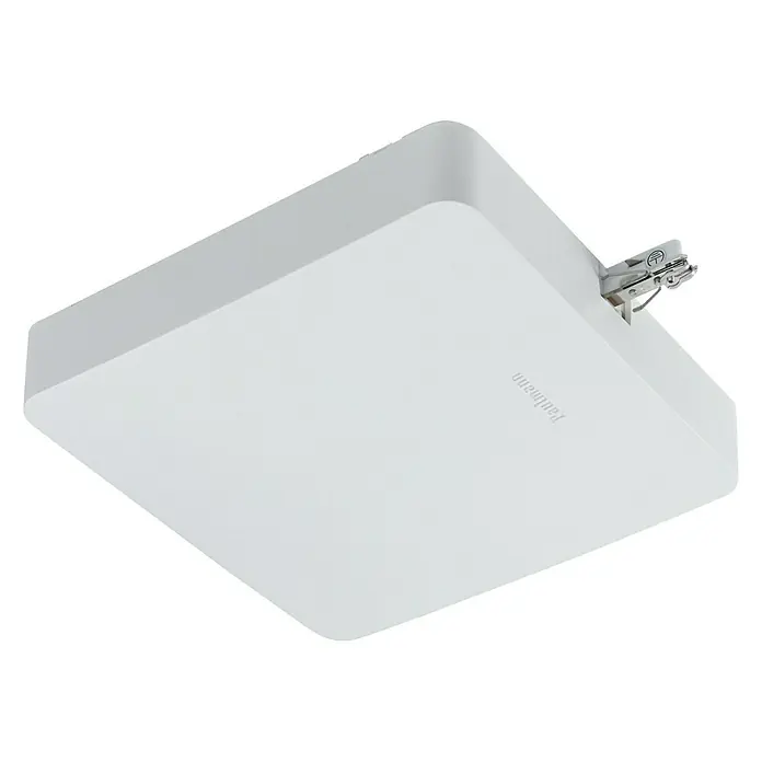 Paulmann URail Mittel-Einspeisung Zigbee - 300 W, Weiß - Quadratische Paulmann Deckenleuchte in Weiß mit abgerundeten Ecken und Montagehalterung für die Deckenbefestigung.