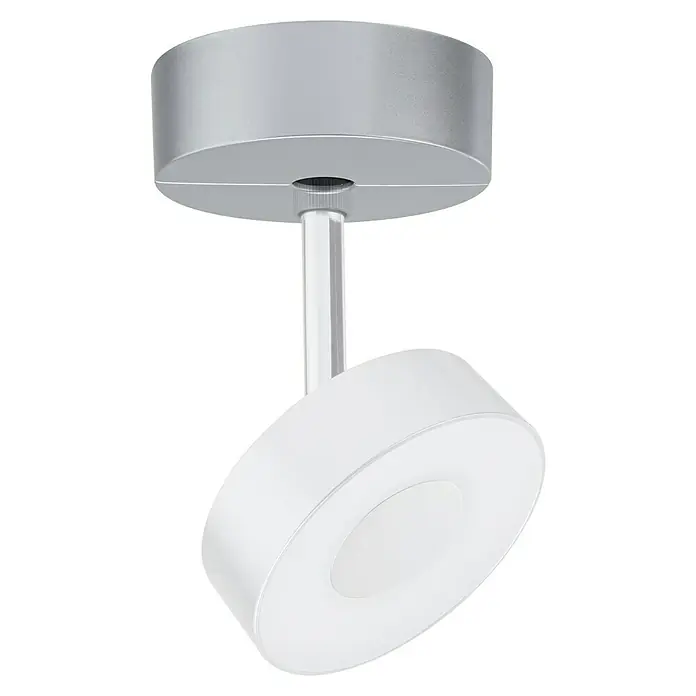 Paulmann URail LED-Spot Spot-Base - Chrom, 10 cm - Moderne LED-Deckenleuchte in Weiß und Silber. Das schwenkbare Design sorgt für eine flexible Beleuchtungslösung in jedem Raum.