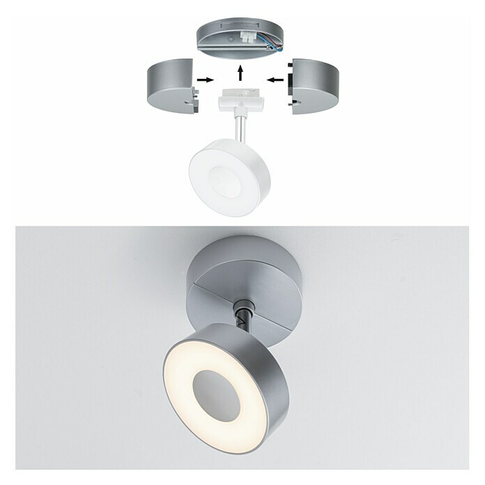 Paulmann URail LED-Spot Spot-Base (Chrom, 10 cm) | BAUHAUS