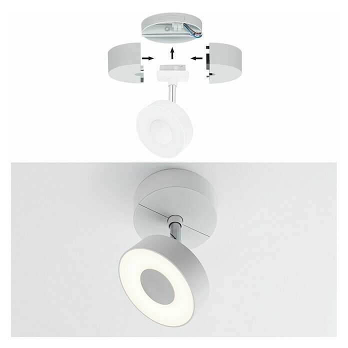 Paulmann URail LED-Spot Spot-Base (Weiß, 10 cm) | BAUHAUS