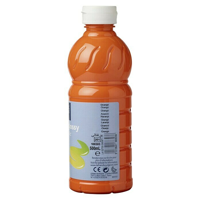 Lefranc & Bourgeois Acrylfarbe Glossy (Orange, 500 ml, Flasche) | BAUHAUS