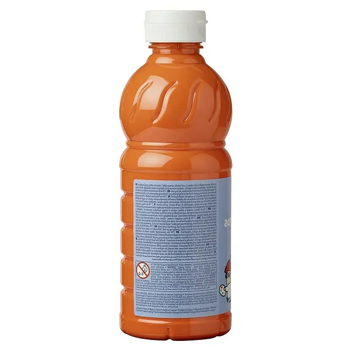 Lefranc & Bourgeois Acrylfarbe Glossy - Orange, 500 ml, Flasche - Flasche mit orangefarbener Acrylfarbe. Ideal für Kunstprojekte, sorgt für leuchtende Farben und ein glänzendes Finish.
