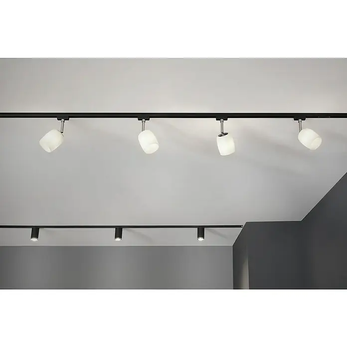 Paulmann URail LED-Spot Blossom10 W, Schwarz/Satin, G9, 1 Stk. - Deckenleuchten mit Schienenstrahlern in Schwarz und Weiß, die eine moderne Beleuchtungslösung bieten.