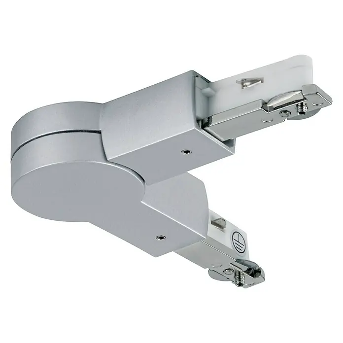 Paulmann URail Gelenkverbinder - Chrom, L x B x H: 3,6 x 15,9 x 1,8 cm - Silberfarbener Stromschienenverbinder zur Verbindung von zwei Schienen. Kompatibel mit gängigen Stromschienensystemen.