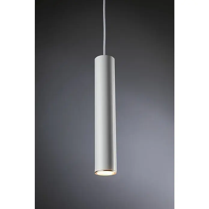 Paulmann URail Pendelleuchte Catalejo - 10 W, Weiß, Höhe: 38,3 cm - Elegante, zylindrische Pendelleuchte in Weiß mit warmem Lichtschein. Perfekt für moderne Innenräume und stilvolle Akzente.