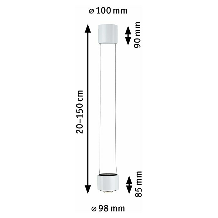 Paulmann URail LED-Pendelleuchte Aldan (Weiß, Dimmbar) | BAUHAUS