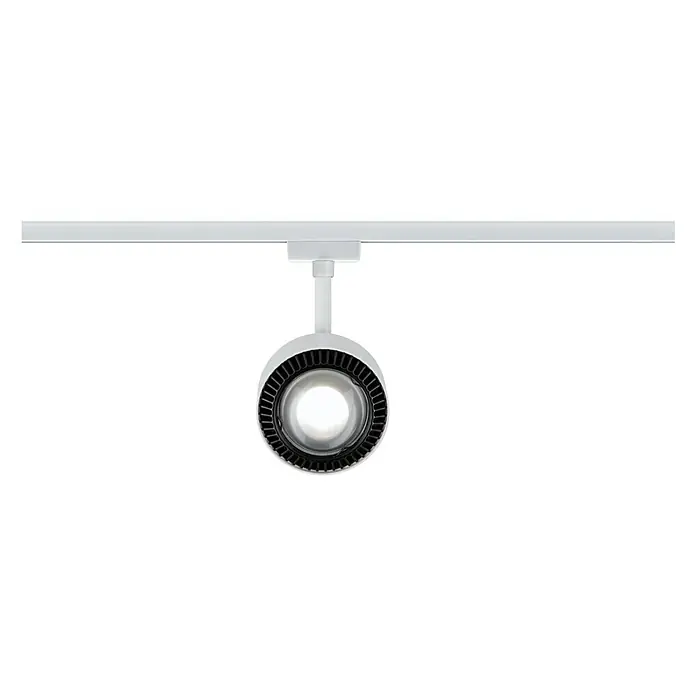 Paulmann URail LED-Spot Aldan - Weiß, Warmweiß, Ø x H: 9,8 x 17 cm - Weiße Schienenleuchte mit LED-Spot, ideal für gezielte Beleuchtung in modernen Innenräumen. Die Lampe ist elegant und funktional.