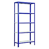 Simonrack Simonhome Metallregal (L x B x H: 40 x 80 x 180 cm, Traglast: 150 kg/Boden, Anzahl Böden: 5 Stk., Blau)