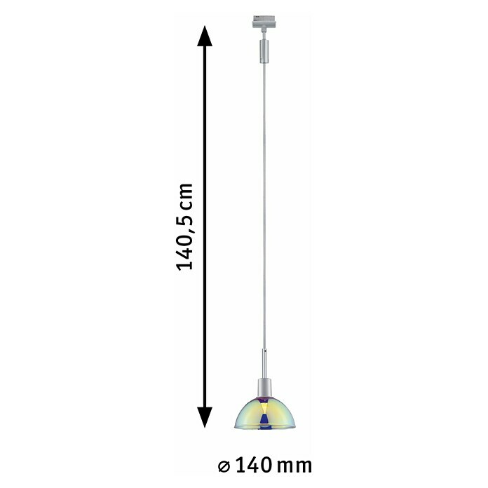 Paulmann URail Pendelleuchte Sarrasani (E14, Chrom-matt, Dichroic) | BAUHAUS