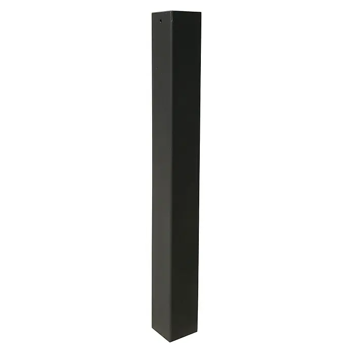 Schake Absperrpfosten 4075B - Typ: Stilpfosten, Stahl, Schwarz - Dunkelgraue quadratische Säule, die eine minimalistische und moderne Ästhetik für architektonische oder dekorative Zwecke bietet.