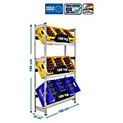 Simonrack Simonbottle Estantería para cajas de bebidas (Al x An x Pr: 180 x 100 x 30 cm, Carga límite balda: 100 kg, Número de baldas: 3 ud., Inserción, Galvanizado) | BAUHAUS
