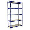 Simonrack Simonclick Metallregal (L x B x H: 40 x 110 x 200 cm, Traglast: 180 kg/Boden, Anzahl Böden: 5 Stk., Blau)