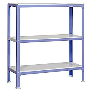 Simonrack Simonhome Metallregal Click Metall Plus (H x B x T: 90 x 100 x 30 cm, Traglast pro Boden: 150 kg, Anzahl Böden: 3 Stk., Stecken, Violett/Weiß)