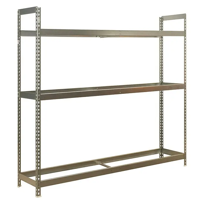 Simonrack Simonauto Reifenregal Autoforte - H x B x T: 200 x 150 x 45 cm, Anzahl Träger: 3 Stk., Stecken, Silber - Ein freistehendes Metallregal mit drei Ebenen, ideal für Lagerung und Organisation in Werkstätten oder Lagerräumen. Robust und langlebig.