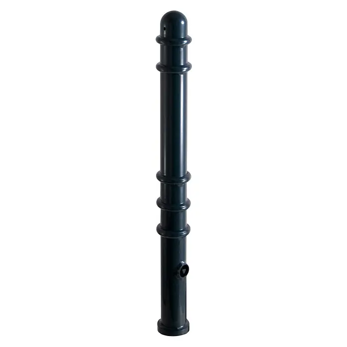 Schake Absperrpfosten Typ 479B - Typ: Stilpfosten, Stahl, Anthrazit - Dunkelblauer Schiffsentlüfter mit charakteristischem Design, ideal für Marineanwendungen und zur Gewährleistung optimaler Belüftung an Bord.