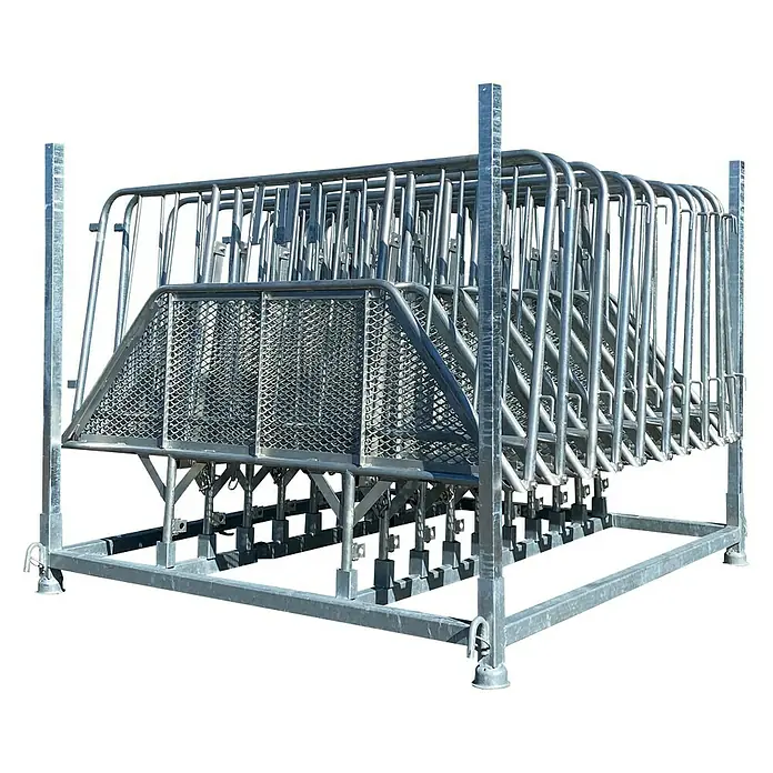 Schake Absperrgitter-Set Typ U - L x H: 2,1 x 1,05 m, 10 Stk. - Metall-Absperrgitter im Stapelrahmen. Robuste Bauweise für Veranstaltungen und Baustellen, einfache Lagerung und Transport.