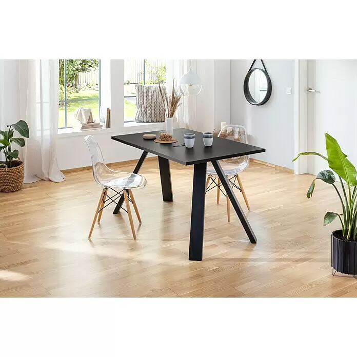 Tischplatte - Anthrazit, 120 cm x 80 cm x 25 mm - Stimmungsaufnahme