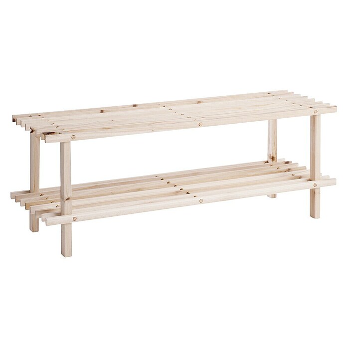 SCHUHBANK, KIEFER, 2 ABLAGEN 80X26X29,5