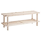SCHUHBANK, KIEFER, 2 ABLAGEN 80X26X29,5