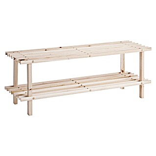 Zeller Present Schuhregal (L x B x H: 80 x 26 x 29,5 cm, Braun, Holz)