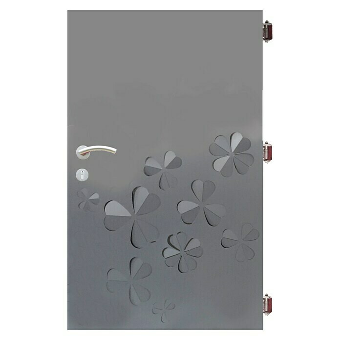 Gabio Zauntor Glücksklee (4,2 x 135 cm, Stahl, Hellgrau)
