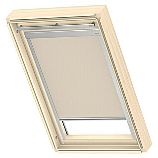 Velux Dachfensterrollo Classic DBL M04 4230 (Farbe: Beige - 4230, Farbe Schiene: Aluminium, Manuell)