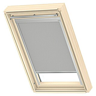 Velux Dachfensterrollo Classic DBL F06 4204 (Farbe: Grau - 4204, Farbe Schiene: Aluminium, Manuell)