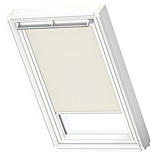 Velux Dachfensterrollo DKL CK02 1085SWL (Farbe: Hellbeige - 1085SWL, Farbe Schiene: Weiß, Manuell)