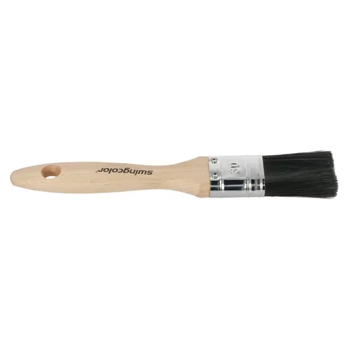 swingcolor Premium Flachpinsel Lack - Breite Borsten: 30 mm, All-in-one-Borsten, Naturholz