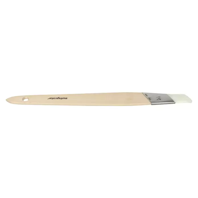 swingcolor Premium Schrägstrichzieher Lack - Breite Borsten: 25 mm, All-in-one-Borsten, Naturholz