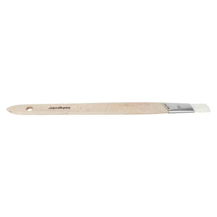 swingcolor Premium Schrägstrichzieher Lack - Breite Borsten: 20 mm, All-in-one-Borsten, Naturholz