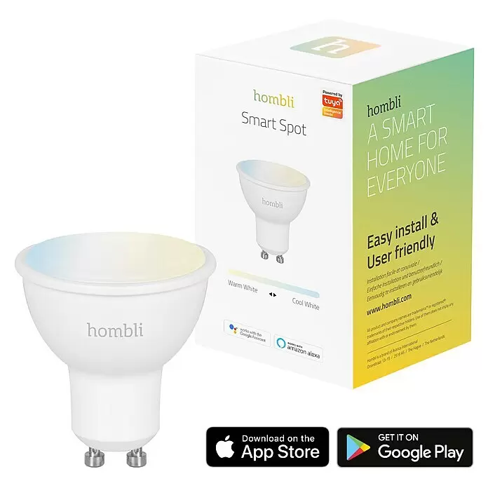 Hombli Smart-LED-Lampe Reflektor GU10GU10, Dimmbar, Warmweiß, 350 lm, 4,5 W