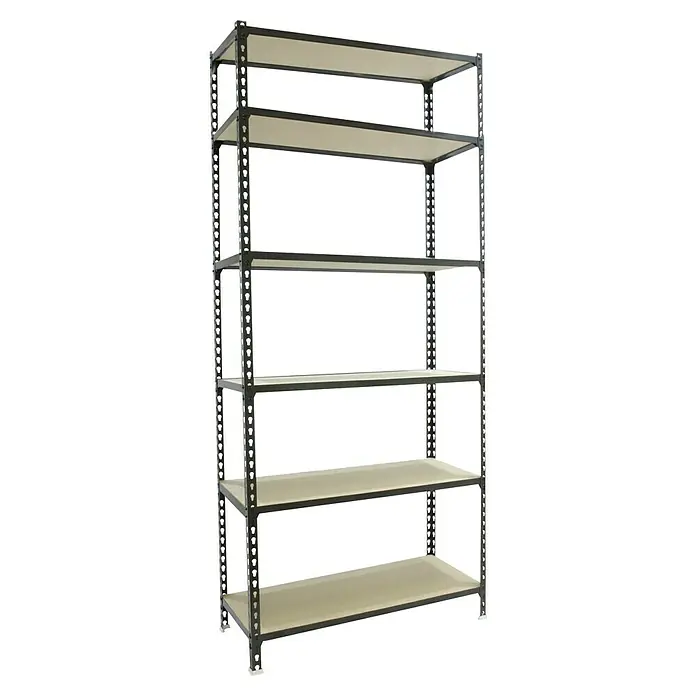 Simonrack Maderclick Metallregal Maderclick MegaPlus - H x B x T: 250 x 120 x 40 cm, Traglast pro Boden: 200 kg, Anzahl Böden: 6 Stk., Stecken, Anthrazitgrau - Ein stabiles Metallregal mit sechs Regalböden, ideal zur Lagerung und Organisation von Gegenständen in Werkstatt oder Lagerraum.