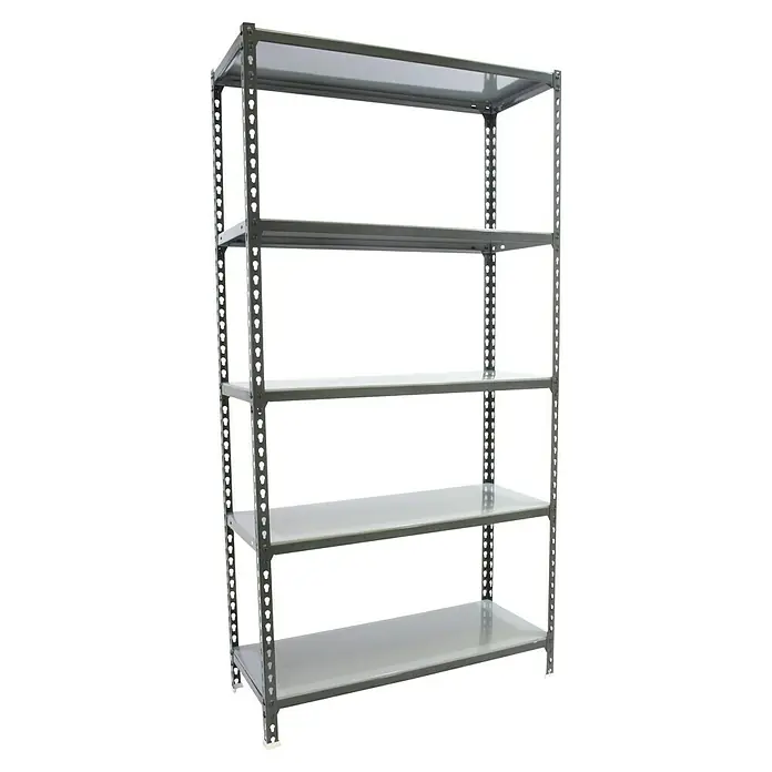 Simonrack Simonclick Metallregal Simonclick Plus - H x B x T: 200 x 100 x 50 cm, Traglast pro Boden: 180 kg, Anzahl Böden: 5 Stk., Stecken, Anthrazitgrau - Graues Metallregal mit fünf Regalböden zur Aufbewahrung und Organisation von Gegenständen. Ideal für Lager oder Werkstatt.