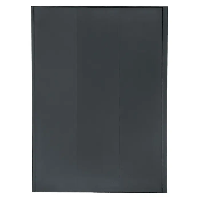 Seitenwand - Passend für: Gardol Gerätehaus Pure Line, 2 Stk. - Graue quadratische Tür oder Platte mit schmalem schwarzem Rahmen, geeignet für Möbelbau oder als minimalistisches Designelement.
