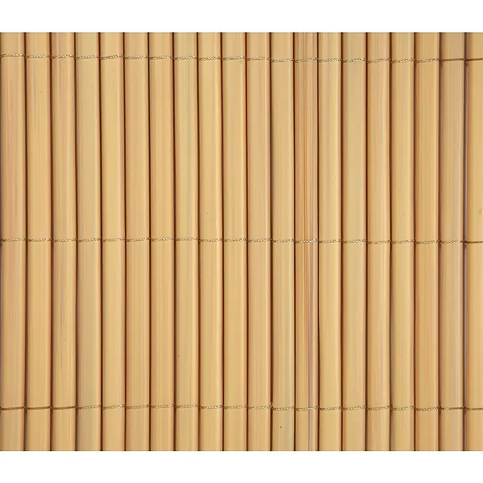 Gardol Comfort Sichtschutzmatte - Bambus Optik, 300 x 90 cm - Nahaufnahme eines Bambusrollos, das eine natürliche und texturierte Oberfläche für Dekorations- oder Beschattungszwecke bietet.
