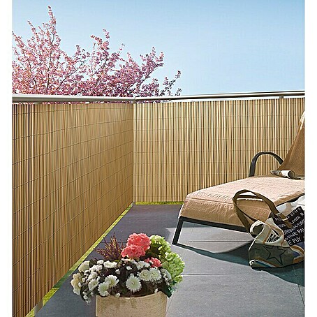 Balkonsichtschutz (Bambus Optik, 300 x 180 cm)