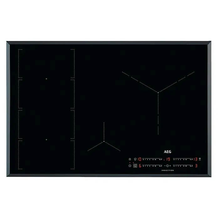AEG Placa de cocción IKE84475FB - 52 x 78 cm, Número de fogones de inducción: 3 ud. - Placa de inducción AEG con superficie negra y varias zonas de cocción para una cocción eficiente. Diseño elegante y funcional.