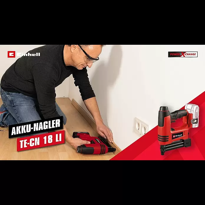 Einhell Power X-Change 18V Akku-Nagler TE-CN 18 Li - Solo - 18 V, Ohne Akku, Länge Nagel: 15 mm - 32 mm, Breite Klammer: 5,7 mm, Stärke Nagel: 1 mm - Akku-Nagler TE-CN 18 Li