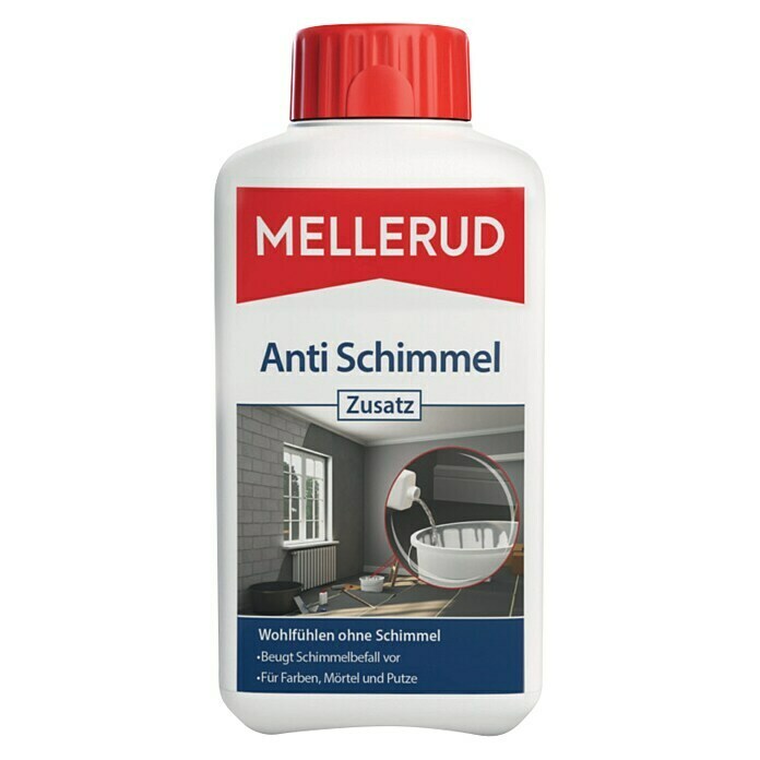 Mellerud Anti-Schimmel-Zusatz500 ml, Flasche mit kindergesichertem Verschluss Front View