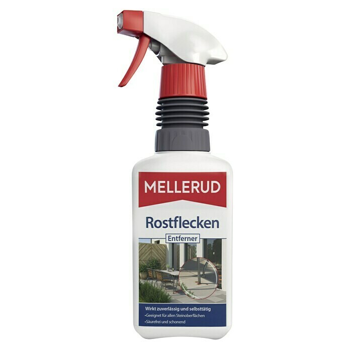 Mellerud Rostflecken-Entferner500 ml, Flasche mit Sprühpistole Front View