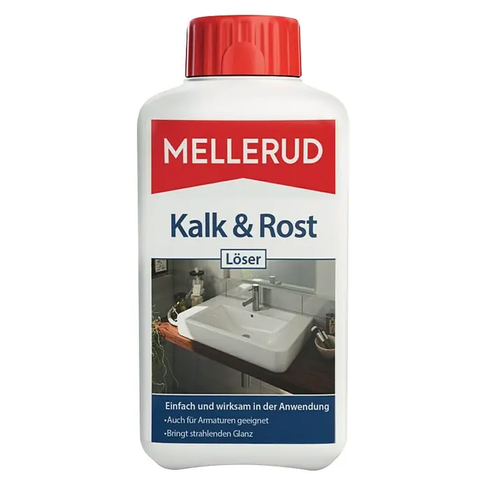 Mellerud Kalk- & Rostlöser - 500 ml - Mellerud Kalk & Rost Löser: Entfernt Kalk und Rost einfach und wirksam, geeignet für Armaturen, für strahlenden Glanz.