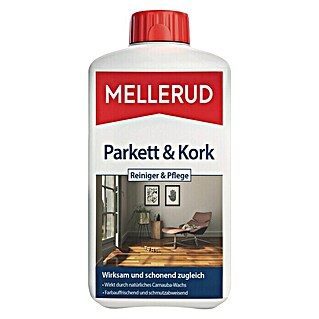 Mellerud Reinigungs- & Pflegemittel Parkett & Kork (1 000 ml, Flasche mit kindergesichertem Verschluss)