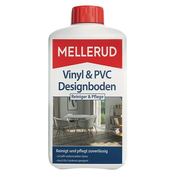 Mellerud Reinigungs- & Pflegemittel Vinyl- & PVC-Designboden1 l, Flasche mit kindergesichertem Verschluss Front View