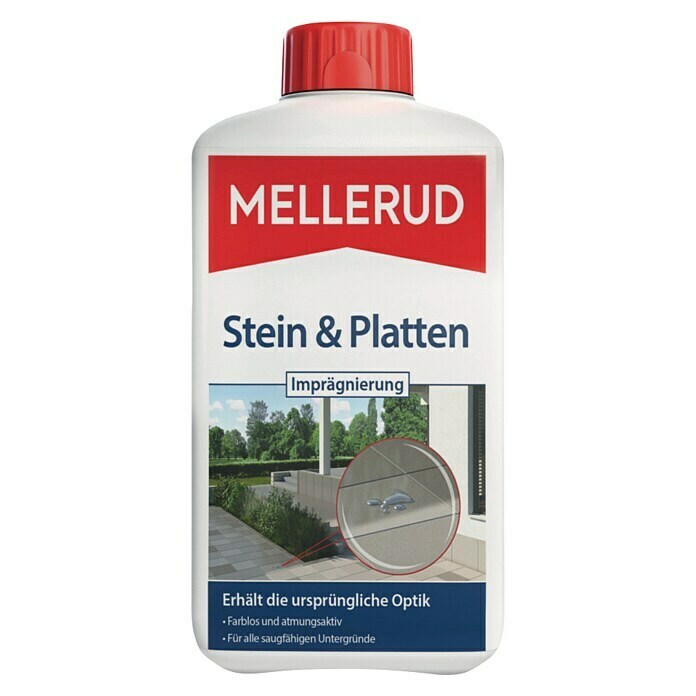 Mellerud Imprägnierung Stein- & Platten-ImprägnierungBeton, Pflaster und Platten, 1 l Front View