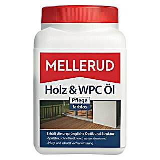 Mellerud Pflegemittel Holz- & WPC-Öl (750 ml, Weißlich)