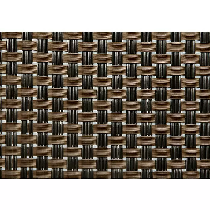 Sunfun Balkonsichtschutz - Braun, 300 x 90 cm - Nahaufnahme einer zweifarbigen, dicht gewebten Kunstfaserstruktur in Braun.