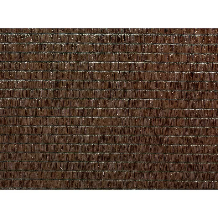 Gardol Balkonsichtschutz Raffia - Braun, 300 x 90 cm - Nahaufnahme eines braunen Schattiergewebes, ideal für Garten oder Terrasse, bietet Sonnenschutz und Privatsphäre.