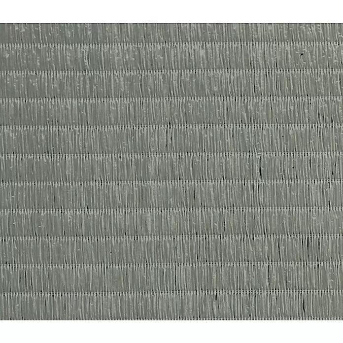 Gardol Balkonsichtschutz Raffia - Grau, 300 x 90 cm - Nahaufnahme einer grauen, fein gerippten Stofftextur mit horizontalen Linien.