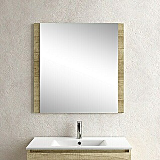 Espejo con marco Claudia (80 x 80 cm, Nature, Madera)